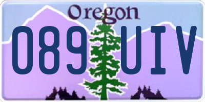 OR license plate 089UIV