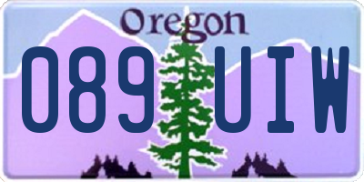 OR license plate 089UIW