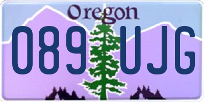 OR license plate 089UJG