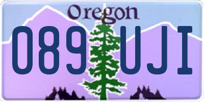 OR license plate 089UJI