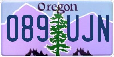 OR license plate 089UJN