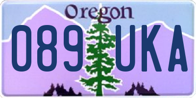 OR license plate 089UKA