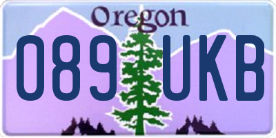 OR license plate 089UKB