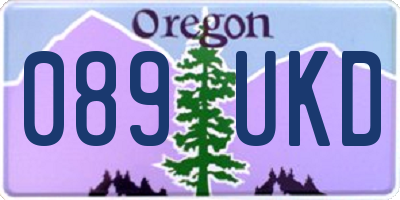OR license plate 089UKD