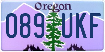 OR license plate 089UKF
