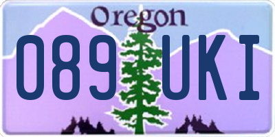 OR license plate 089UKI