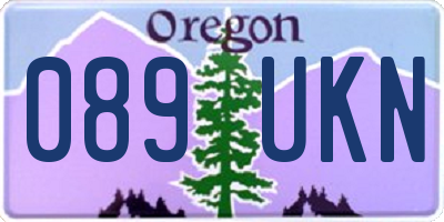 OR license plate 089UKN