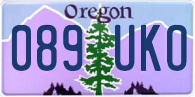 OR license plate 089UKO
