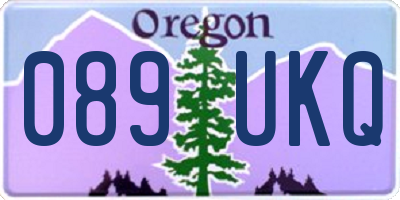 OR license plate 089UKQ