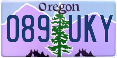 OR license plate 089UKY