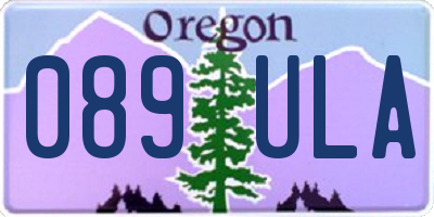 OR license plate 089ULA