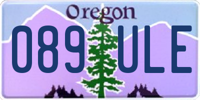 OR license plate 089ULE