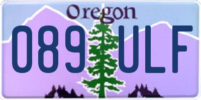 OR license plate 089ULF