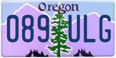 OR license plate 089ULG