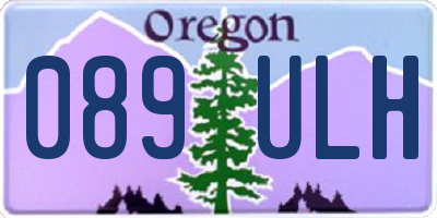 OR license plate 089ULH