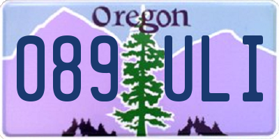OR license plate 089ULI