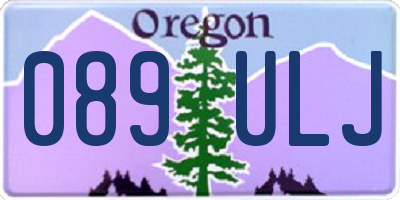 OR license plate 089ULJ