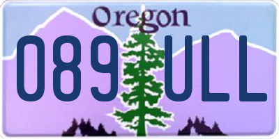 OR license plate 089ULL