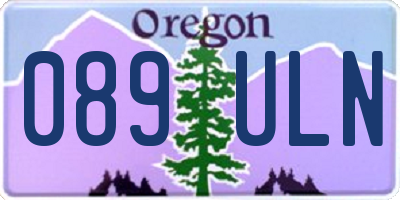 OR license plate 089ULN
