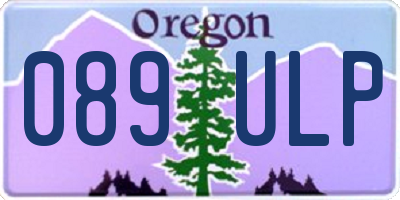 OR license plate 089ULP