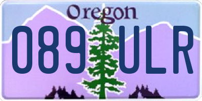 OR license plate 089ULR