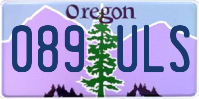 OR license plate 089ULS