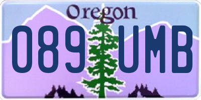 OR license plate 089UMB