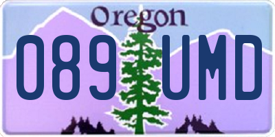 OR license plate 089UMD