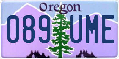 OR license plate 089UME