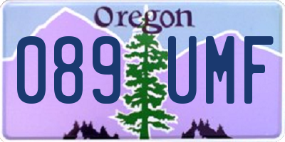 OR license plate 089UMF