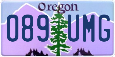 OR license plate 089UMG