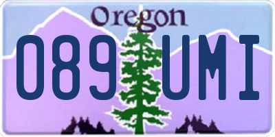 OR license plate 089UMI