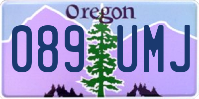 OR license plate 089UMJ