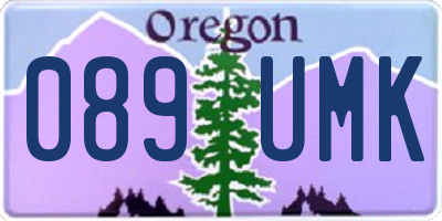 OR license plate 089UMK