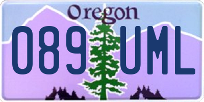 OR license plate 089UML