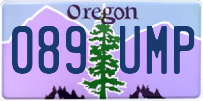 OR license plate 089UMP