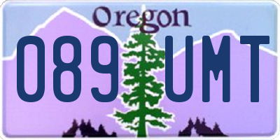 OR license plate 089UMT