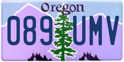 OR license plate 089UMV