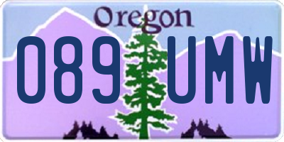 OR license plate 089UMW