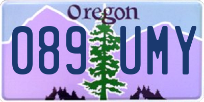 OR license plate 089UMY