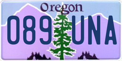 OR license plate 089UNA