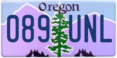 OR license plate 089UNL