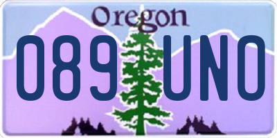 OR license plate 089UNO