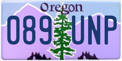 OR license plate 089UNP