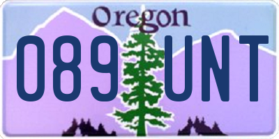 OR license plate 089UNT