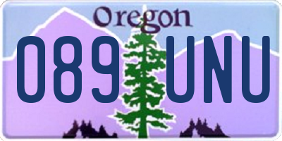 OR license plate 089UNU