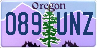 OR license plate 089UNZ