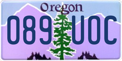 OR license plate 089UOC