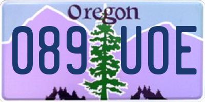 OR license plate 089UOE