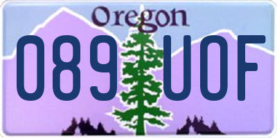 OR license plate 089UOF